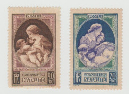 Timbre Propagande En Faveur De La Natalité Année 1939 YT N° 440 Et 441 Trace De Charnière - Unused Stamps