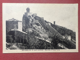 Cartolina - Repubblica Di San Marino - Seconda E Terza Torre - 1930 Ca. - Non Classés