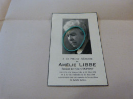 BC18A Souvenir Amélie Libbe Dupont 1878 1944 Thuin - Todesanzeige