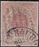 Luxembourg - Luxemburg - Timbre - Armoiries  1859    12,5c.   Cachet 1 Cercle   Michel  7   VC. 200,- ( Fissure En Bas ) - 1859-1880 Armarios