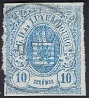 Luxembourg - Luxemburg - Timbre - Armoiries  1859    10c.   °   Michel 6b   VC. 15,- - 1859-1880 Armoiries