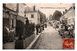 51  PORT-à-BINSON  - La Rue Du Pont (Attelage De Boeufs Et Fardier) - Autres & Non Classés