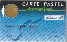 1-CARTE²° PUCE-BULL D-FRANCE TELECOM-PASTEL-INTERNATIONALE- V° / En Bas France Telecom- BP584-75828-PARIS-Cedex 17--TBE -  Schede Di Tipo Pastel   