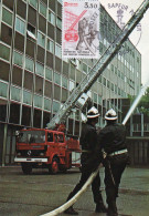 Cartes Maxi  1982 ; Sapeurs Pompiers - 1980-1989