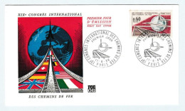 Enveloppe Premier Jour D'émission 11-06-1966 - 19 -ème Congrès International Des Chemins De Fer - 1960-1969