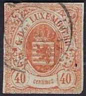 Luxembourg - Luxemburg - Timbre - Armoiries  1859    40c.   °   Michel 11   VC. 300,- - 1859-1880 Wapenschild