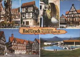 72526601 Bad Urach Stadtansichten Thermalbad Wasserrad  Bad Urach - Bad Urach