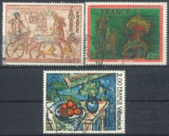 FRANCE - 1976, POLYCHROME PAINTINGS STAMPS SET OF 3, USED - Gebraucht