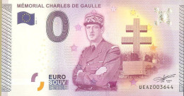 BILLETE 0 EUROS - MÉMORIAL CHARLES DE GAULLE - Otros & Sin Clasificación