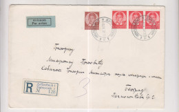 YUGOSLAVIA,1938 DUBROVNIK  Registered Airmail Cover - Lettres & Documents