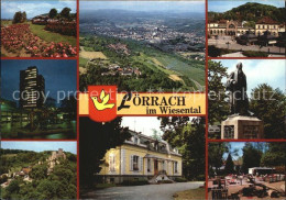 72525303 Loerrach Teilansicht Panorama Burgruine Denkmal Gaststaette Loerrach - Loerrach