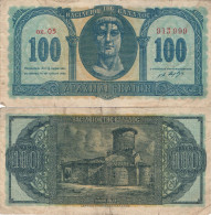 Greece / 100 Drachmai / 1950 / P-324(a) / VF - Greece