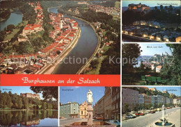 72525266 Burghausen Salzach Fliegeraufnahme Burg Achblick Woehrsee Stadtplatz Br - Burghausen