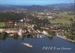 72525254 Prien Chiemsee Fliegeraufnahme Dampferhafen Schiffsanlegestelle Prien - Other & Unclassified