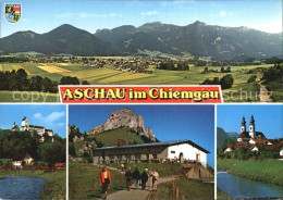 72525252 Aschau Chiemgau Panorama Schloss Berggasthof Kampenwand Kirche Aschau - Other & Unclassified