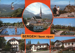 72525245 Bergen Chiemgau Hochfelln Bergbahn Kirche Gipfelkreuz Schwimmbad Kurpar - Sonstige & Ohne Zuordnung