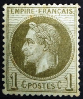 FRANCE                           N° 25                    NEUF*               Cote : 90 € - 1863-1870 Napoléon III Lauré