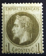 FRANCE                           N° 25                    NEUF*               Cote : 90 € - 1863-1870 Napoleon III With Laurels