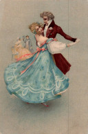 H2519 - Litho Künstlerkarte - Tanzendes Paar Langes Kleid - B. Dondorf Frankfurt Main - Ohne Zuordnung