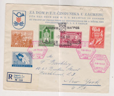 YUGOSLAVIA,1940 ZAGREB Nice FDC Cover Registered To United States - Briefe U. Dokumente