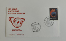 Red Cross, Persia Red Lion And Sun (Iran) , Red Crescent, Andorra, 1989, FDC - Otros & Sin Clasificación