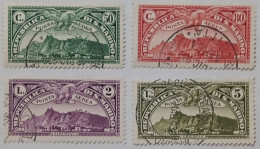 1931-san Marino 4 Valori Usati Di P.Aerea-statua Della Libertà - Used Stamps