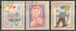 TCHECHOSLOVAKIA: 989-91 (0) – UNESCO - 1958 - Used Stamps