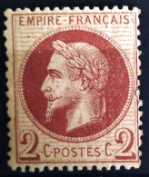 FRANCE                           N° 26 A                    NEUF*               Cote : 200 €       (1 Pli-dents Courtes) - 1863-1870 Napoleon III With Laurels