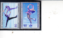 GIAPPONE  1977 - Yvert   1213/4** - Sport - Pattinaggio - Unused Stamps