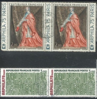 FRANCE - 1973/75, ARPHIL 75 PARIS STAMPS SET OF 2, E PAIR OF EACH, USED - Used Stamps