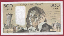 500 Francs "Pascal"- Du 03/03/1988.C--Alph .H.272- Numéro .80645-UNC/NEUF-- (962) - 500 F 1968-1993 ''Pascal''