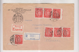 YUGOSLAVIA,1931 ZAGREB Registered Priority Cover - Briefe U. Dokumente