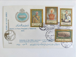 Complete Series, 2500, 25th Anniversary, Persian Empire, 1971, Cyrus The Great, Iran, FDC - Irán