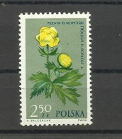 POLAND  1962 - FLOWERS  MNH - Nuevos