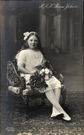CPA Princesse Juliana Der Niederlande, Sitzportrait - Familles Royales