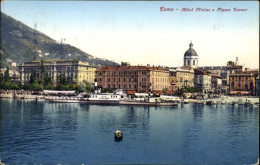 CPA Como Lombardia, Hotel Plinius E Piazza Cavour - Autres & Non Classés