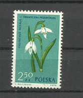 POLAND  1962 - FLOWERS  MNH - Neufs