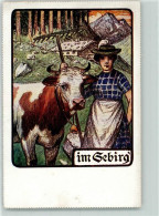 13133011 - Im Gebirge Baeuerin Mit Einer Kuh AL - Other & Unclassified