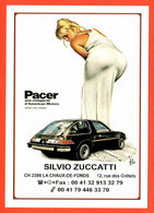 Carte Postale : Pacer (American Motors) Silvio Zuccatti, La Chaud-de-Fonds (Pin-up) Illustration : Aslan - Aslan