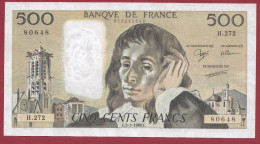 500 Francs "Pascal"- Du 03/03/1988.C--Alph .H.272- Numéro .80648-UNC/NEUF-- (965) - 500 F 1968-1993 ''Pascal''