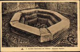 CPA Timgad Algerien, Byzantinisches Baptisterium, Römische Ruinen - Other & Unclassified