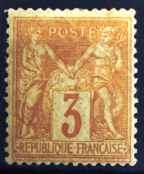 FRANCE                           N° 86                   NEUF*              Cote :   330 €         (1 Pli) - 1876-1898 Sage (Type II)