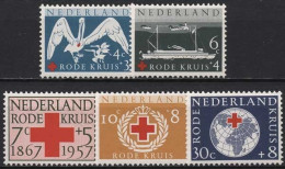 Niederlande 1957 90 Jahre Niederländisches Rotes Kreuz 699/03 Postfrisch - Unused Stamps