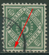 Württemberg Dienstmarken 1890 Ziffer In Raute Plattenfehler 103 A I Gestempelt - Gebraucht