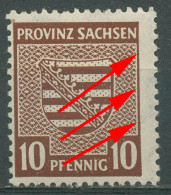 SBZ Provinz Sachsen 1945 Provinzwappen Mit Plattenfehler 78 Xa III Postfrisch - Otros & Sin Clasificación