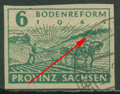 SBZ Provinz Sachsen 1945 Bodenreform Mit Plattenfehler 85 Wa II Gestempelt - Altri & Non Classificati