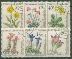 Tschechoslowakei 1960 Blumen: Gemswurz, Küchenschelle, Enzian 1234/39 Gestempelt - Used Stamps