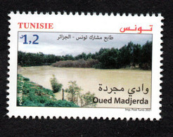 2021 - Tunisia - Joint Postage Stamp Tunisia-Algeria : Oued Madjerda - River - Complete Set 1v.MNH** - Algeria (1962-...)