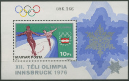 Ungarn 1975 Olympia Innsbruck Eiskunstlauf Block 116 A Postfrisch (C92520) - Blokken & Velletjes
