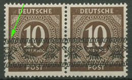 Bizone 1948 Ziffern Bandaufdruck Paar Mit Aufdruckfehler 54 I AF PII Postfrisch - Neufs